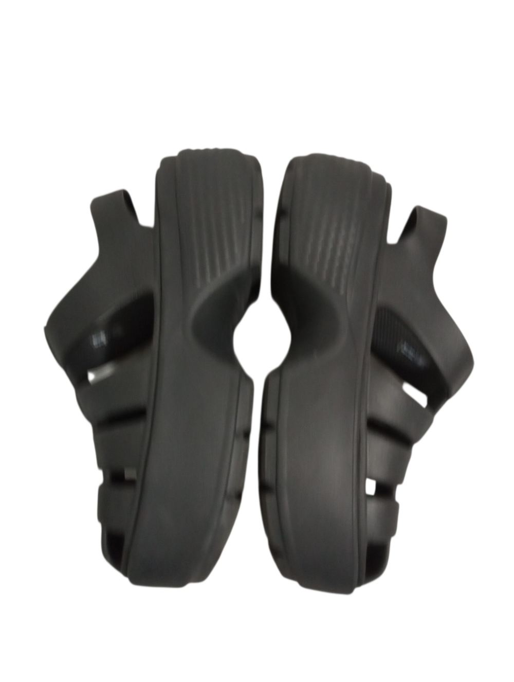 Crocs Stomp Fisherman Sandals Black Platform Chunky Comfort Sz M(7) W(9) - Picture 3 of 6